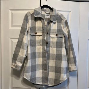 NWT women’s gray plaid shacket